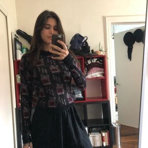 Kooples Black Print Sweater